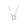 Image 1 : Sterling Silver Baby Charm D Block Initial Pendant