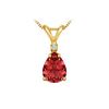 Image 1 : Diamond And Ruby Solitaire Pendant : 14K Yellow Gold - 1.00 CT TGW