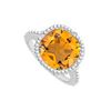 Image 1 : Sterling Silver Citrine And Cubic Zirconia Ring 2.05 CT TGW