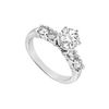 Image 1 : Semi Mount Engagement Ring In 14K White Gold With 0.20 CT Diamonds Center Diamond Not Included