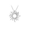 Image 1 : Diamond Sun Pendant : 14K White Gold - 0.40 CT Diamonds