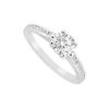 Image 1 : Semi Mount Engagement Ring In 14K White Gold With 0.50 CT Diamonds Center Diamond Not Included