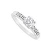 Image 1 : 14K White Gold Semi Mount Engagement Ring With 0.10 Carat Diamonds Center Diamond Not Included