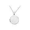Plain Round Locket Pendant : .925 Sterling Silver - 23.56 X 21.45 MM