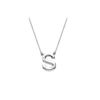 Image 1 : Sterling Silver Baby Charm S Block Initial Pendant