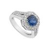 Image 1 : Diffuse Sapphire And Cubic Zirconia Ring : 10K White Gold - 2.66 CT TGW