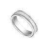 Image 1 : 6MM Comfort Fit Fancy Rope Wedding Band : 14K White Gold