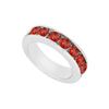 Image 1 : Ruby Wedding Band : 14K White Gold - 0.50 CT TGW
