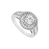 Image 1 : Semi Mount Engagement Ring In 14K White Gold With 0.75 CT Diamonds Center Diamond Not Included