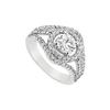 Image 1 : Semi Mount Engagement Ring In 14K White Gold With 0.75 CT Diamonds Center Diamond Not Included