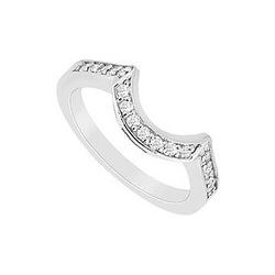 Diamond Wedding Band : 14K White Gold - 0.25 CT Diamonds