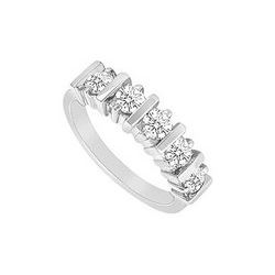 Diamond Wedding Band : 14K White Gold - 0.50 CT Diamonds