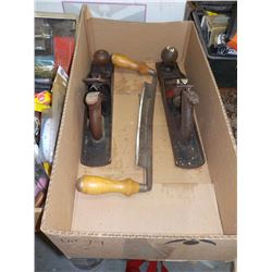 BL MILLER FALLS & OTHER VINTAGE HAND PLANES & LOG SHAVE