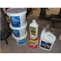 JL DRYWALL COMPOUND, CONTACT CEMENT, PAINT THINNER ++