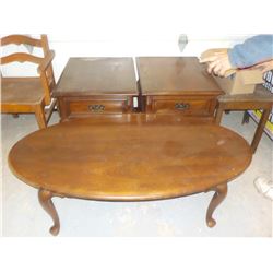 3PC  GIBBARD CFURNITURE, COFFE & 2 END TABLES