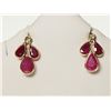 Image 1 : #1-14K YELLOW GOLD RUBY AND DIAMOND EARRINGS