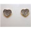 Image 1 : #9-STERLING SILVER GOLD PLATED DIAMOND EARRINGS