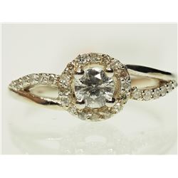 #10-14K WHITE GOLD DIAMOND RING