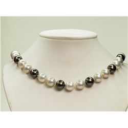 #21-STERLING SILVER MAJORICA PEARL NECKLACE