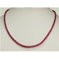 #24-14K YELLOW GOLD RUBY NECKLACE