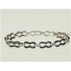 #26-STERLING SILVER BLUE AND WHITE
