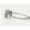 Image 3 : #27-14K WHITE GOLD TANZANITE AND DIAMOND RING