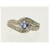 Image 1 : #32-10K WHITE GOLD TANZANITE AND DIAMOND RING