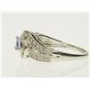 Image 3 : #32-10K WHITE GOLD TANZANITE AND DIAMOND RING