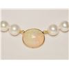 Image 2 : #39-14K YELLOW GOLD PEARL NECKLACE