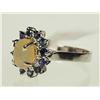 Image 2 : #41-STERLING SILVER OPAL AND SAPPHIRE RING