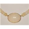 Image 1 : #42-14K YELLOW GOLD OPAL NECKLACE