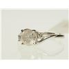 Image 2 : #50-14K WHITE GOLD DIAMOND RING.
