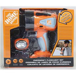 NEW HOME DEPOT EMERGENCY FLASHLIGHT SET FOR KIDS