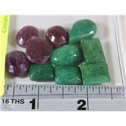 #12-NATURAL RUBY, EMERALD STONE,133CT