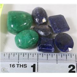 #6-NATURAL BLUE SAPPHIRE,EMERALD STONE,104CT