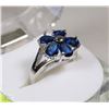 Image 1 : # 2- NATURAL SAPPHIRE .925 SOLID SILVER RING