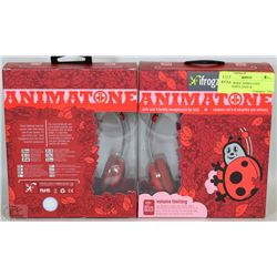 2 NEW IFROGZ ANIMATONE HEADPHONES, SAFE &