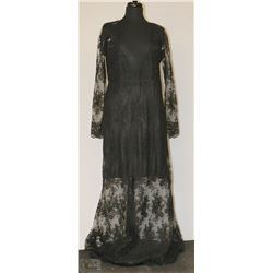 ONAYAYA BLACK LACE OVERLAY  DRESS