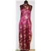 Image 1 : LAOGUDAI CHINESE BURGUNDY HALTER DRESS SIZE XXXL
