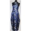 Image 1 : LAOGUDAI CHINESE BLUE HALTER DRESS SIZE XXL