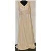 Image 1 : BEIGE DRESS WITH FLOWER DETAIL ON SIDE SIZE