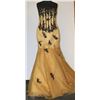 Image 1 : GOLD AND BLACK STRAPLESS DRESS SIZE UNKNOWN