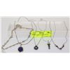 Image 1 : LOT OF 5 STERLING SILVER .925  NECKLACES