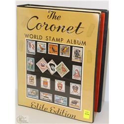 THE CORONET WORLD STAMP ALBUM ELITE EDITION