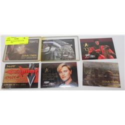 SET OF SIX COLLECTIBLE STAR TREK CARDS