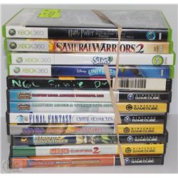 LOT OF NINTENDO GAME CUBE GAMES & XBOX 360 GAMES