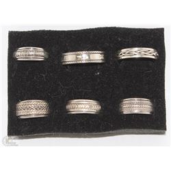 TRAY WITH ASSORTED STERLING SILVER RINGS