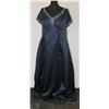 Image 1 : NAVY BLUE BEADED V NECK DRESS