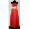 Image 1 : STRAPLESS RED WITH CORSET BACK GOWN