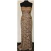 Image 1 : SIZE 16 BROWN TONE STRAPLESS DRESS
